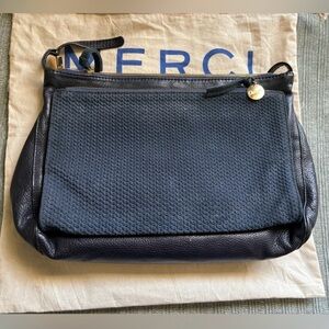 Clare V Navy Gosee Crossbody Bag RARE